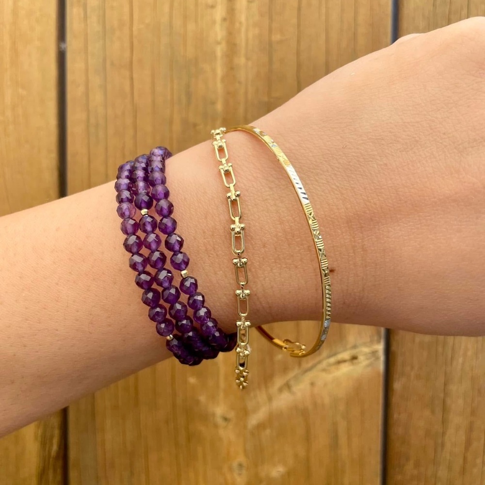 K18 (real gold, not plated) cute bangle